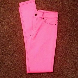 Hot pink jeggings